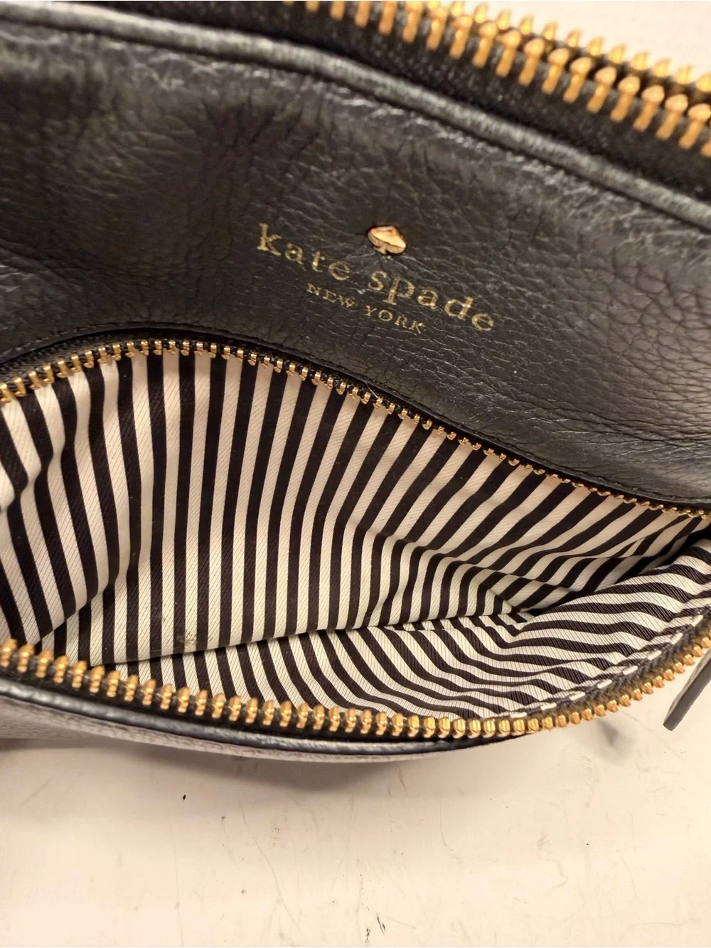 Kate Spade New York Pebbled Leather Double Zip Crossbody Bag
